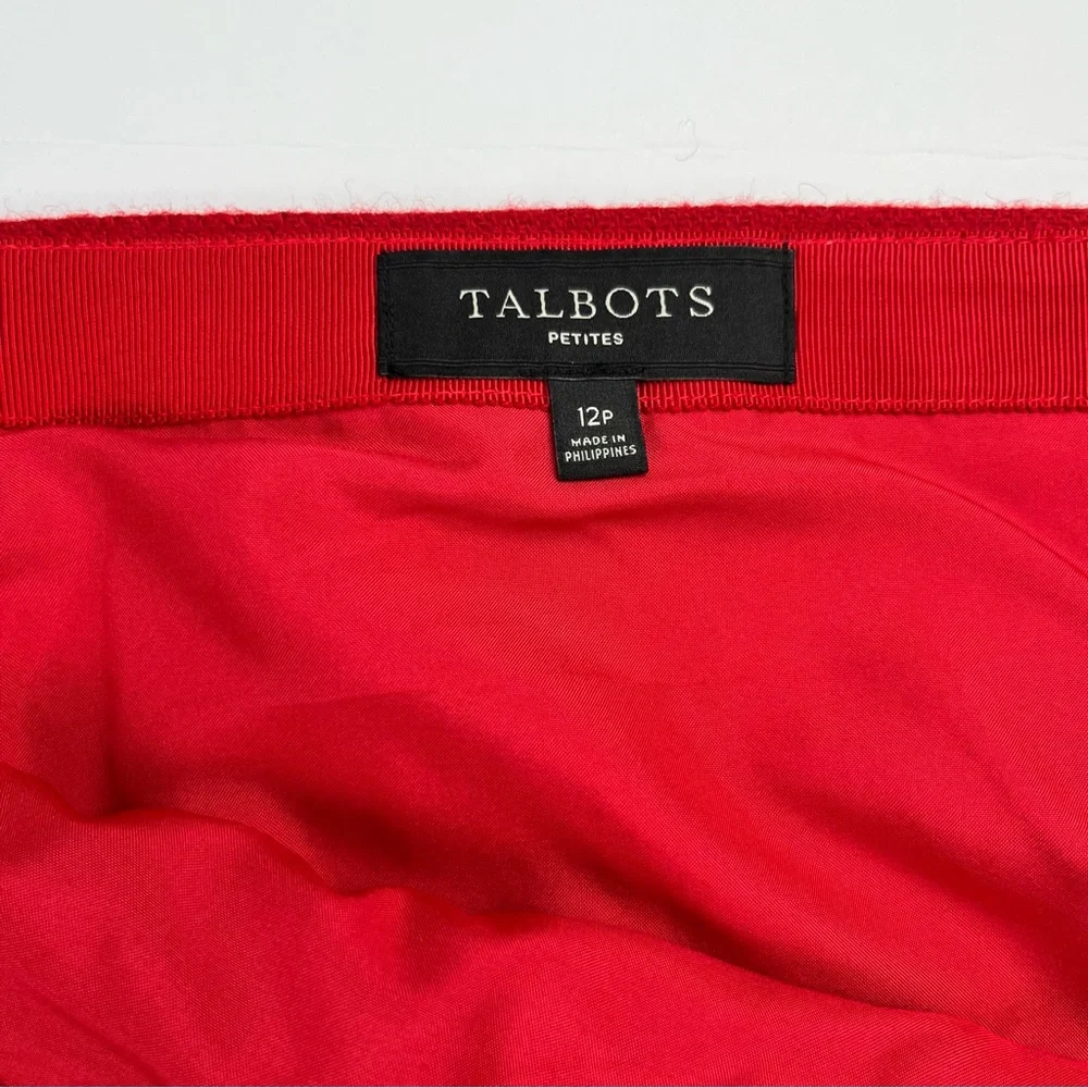 Talbots Red Wool Blend Scallop Hem‎ Skirt – Size 12P